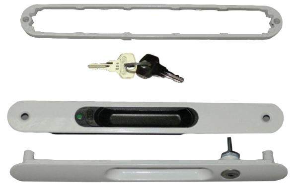 Замок-защелка двухсторонняя белая 8CI/244