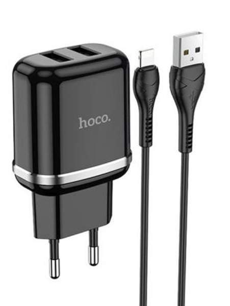 Зарядное устройство для телефона/ HOCO N42USB 2.4A /кабель Lightning/айфон/iPhone/для смартфона Hoco