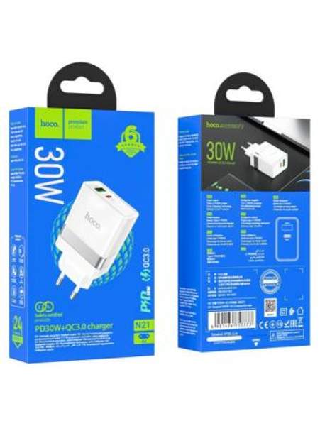 Зарядное устройство Hoco N21 / Блок зарядки на iphone / Зарядка на iphone / PD30w Hoco