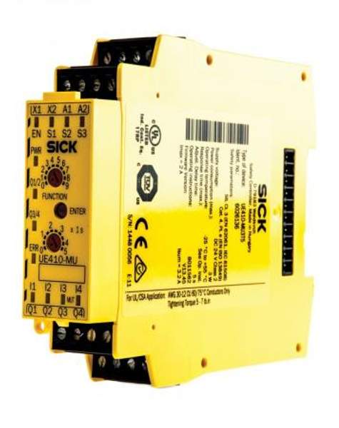 Защитные Реле UE410-MU3T5 Sick UE410 Configurable 30 V dc Safety Relay Single or Dual Channel
