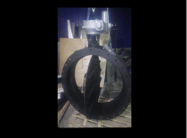 Затвор дисковый поворотный для дымовых газов TECHNOFLAME