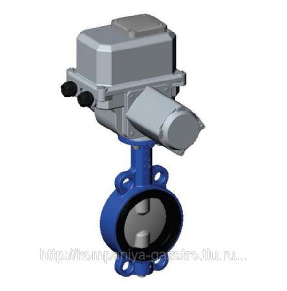 Затворы поворотные с электроприводом