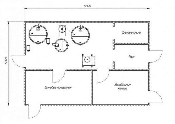 Завод молочный по переработке до 500 литров молока