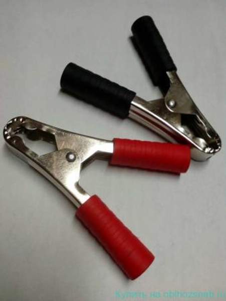 Зажим Крокодил 105 мм красн