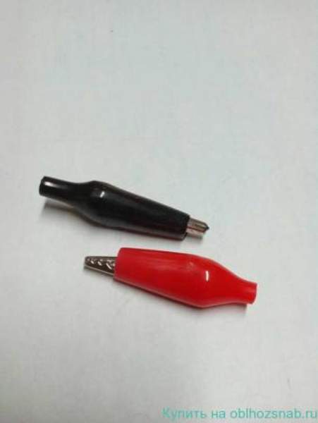 Зажим Крокодил красный 40 мм