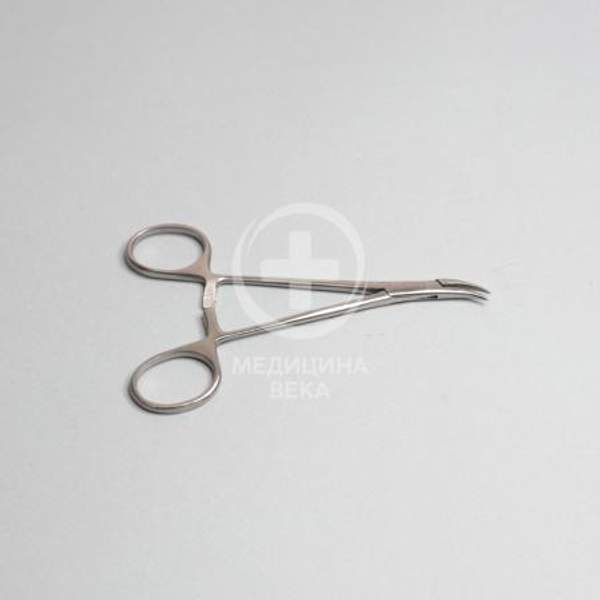Зажим кровоостанавливающий типа Москит изогнутый по ребру