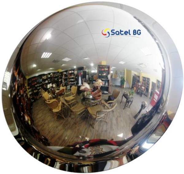 Зеркало купольное потолочное D=800х360