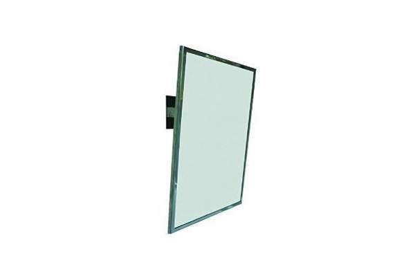 Зеркало Nofer антивандальное 700х500 c регулировкой угла наклона и рамкой из нержавеющей стали, арт.08023.S