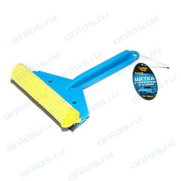 ZEUS Скребок для мытья стекол Zeus 20 см 2х-сторонний с губкой и водосгоном ZB011(OM392400)