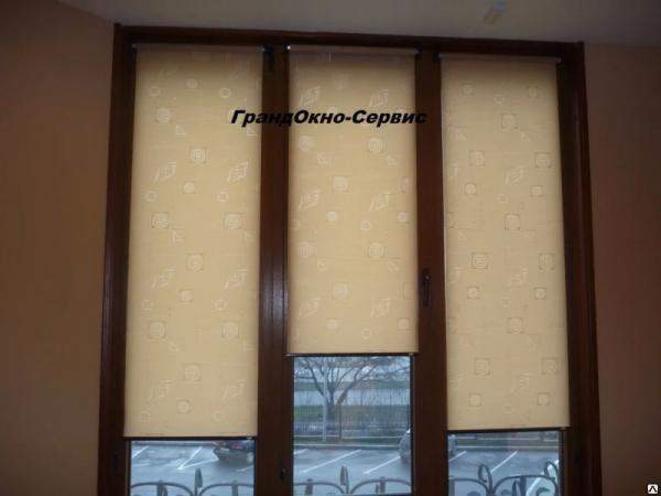 Жалюзи рулонные не пропускающие свет, цвет бежевый