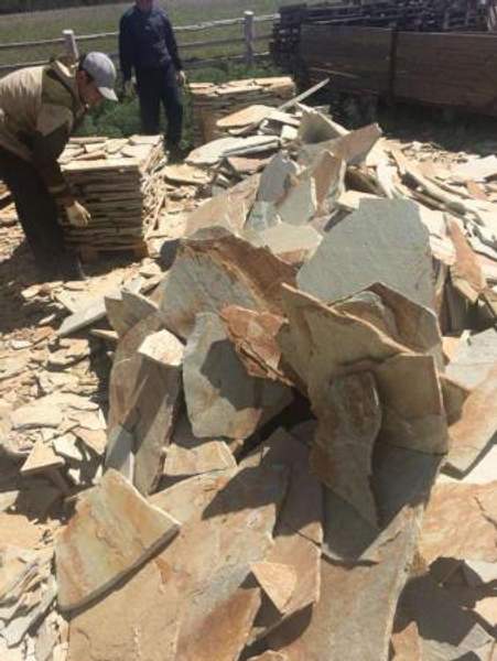 Златолит Плитняк Рваный Желтый-переходной 30-50мм