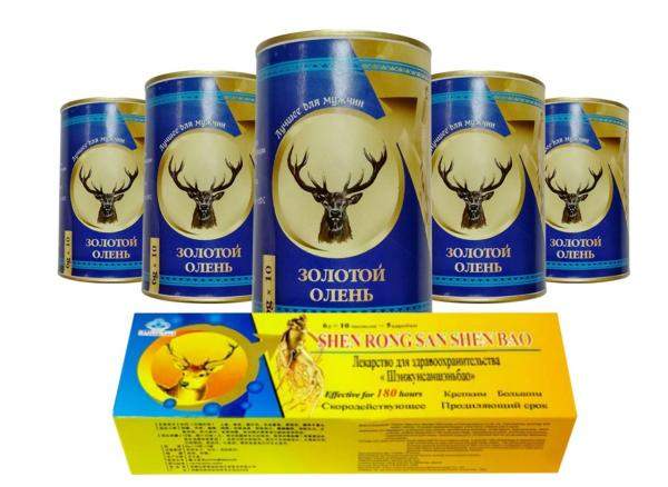 Золотой Олень ( упаковка 5 банок или 50 шариков )