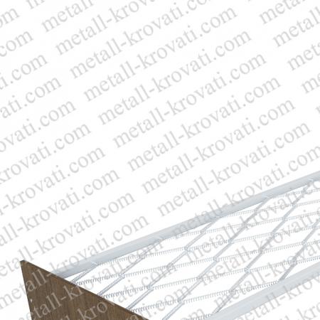 Кровать металлическая одноярусная со спинками из ЛДСП, сетка прокатная пружина "ДКП-1"