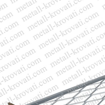 Кровать металлическая одноярусная со спинками из ЛДСП, сетка прокатная пружина "ДКП-1" — фото 3