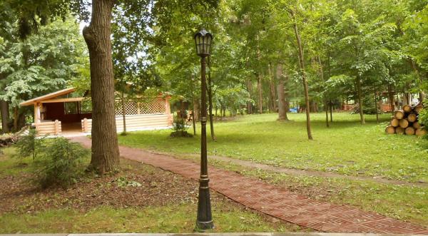 Готовый комплект пластиковых плиток для сборки садовых дорожек