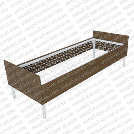 Кровать металлическая со спинками и царгами из ЛДСП 16мм ПВХ 0, 4мм "ДКП-4" — фото 2