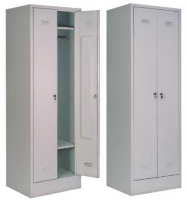 Шкаф металлический для одежды 2-х секционный с дополнительной полкой "ШМ-3"