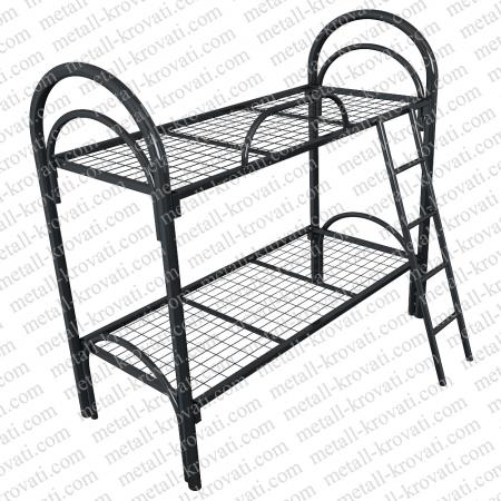 Manufacturer Кровать металлическая двухъярусная усиленная, (2 перемычки + двойная ножка) с лестницей и Ограничителем "3КС-2У" — фото 5