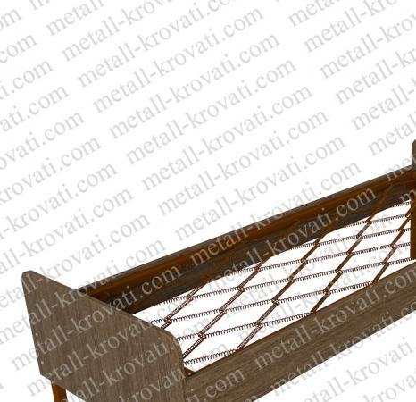 Кровать металлическая одноярусная со спинками и царгами из ЛДСП, "ДКП- 5" — фото 3