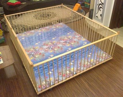 Манеж детский самый большой деревянный 2.   0х2.   5м для двойни с калиткой для малышей — фото 4