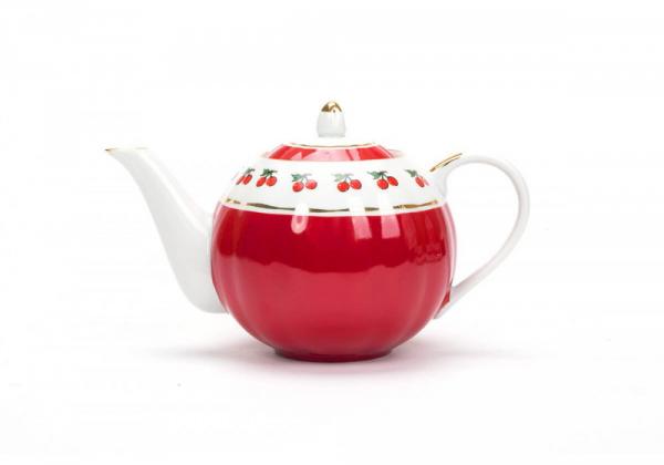 Чайный сервиз фарфоровый 15 предметов "Брусничка" — фото 2