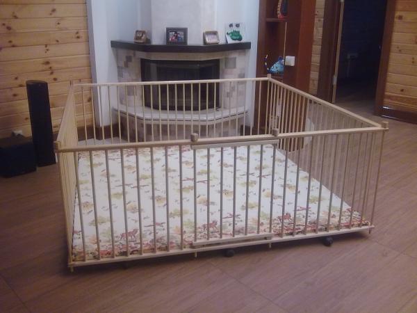 Купить большой детский деревянный манеж 2,    0х2,    0м с калиткой — фото 3