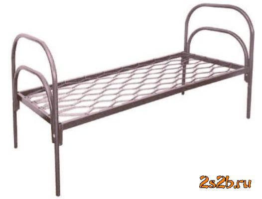 кровати металлические одноярусные и двухъярусные, для рабочих и бытовок, кровати металлические для интернатов и турбаз, опт — фото 3