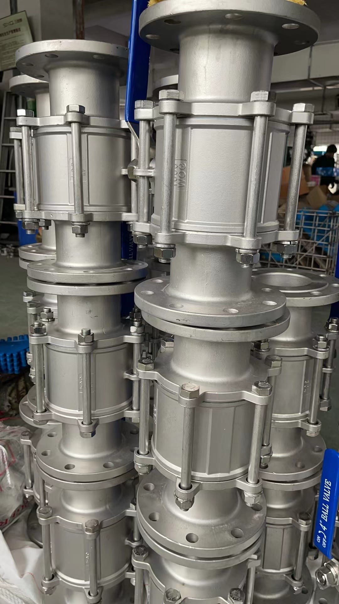 Кран шаровой трехсоставной фланцевый нержавеющий Ру16 с ручкой — фото 2