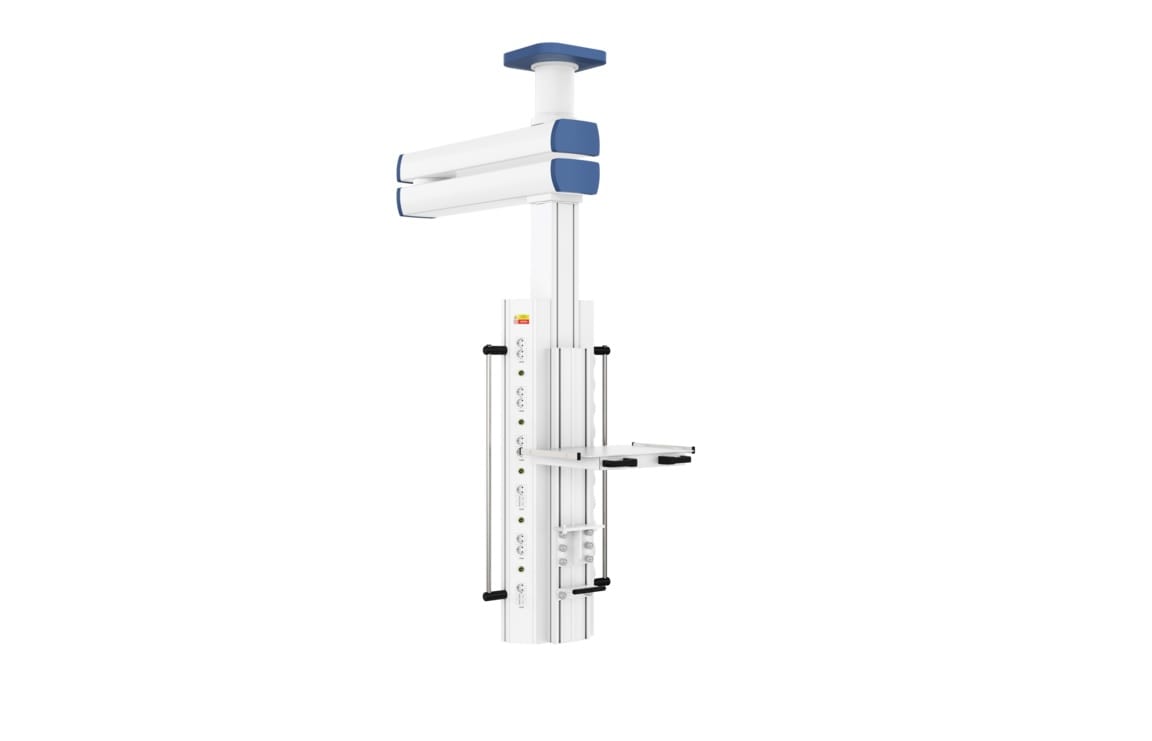 Потолочная двухплечевая медицинская консоль CADUCEUS C2-VE