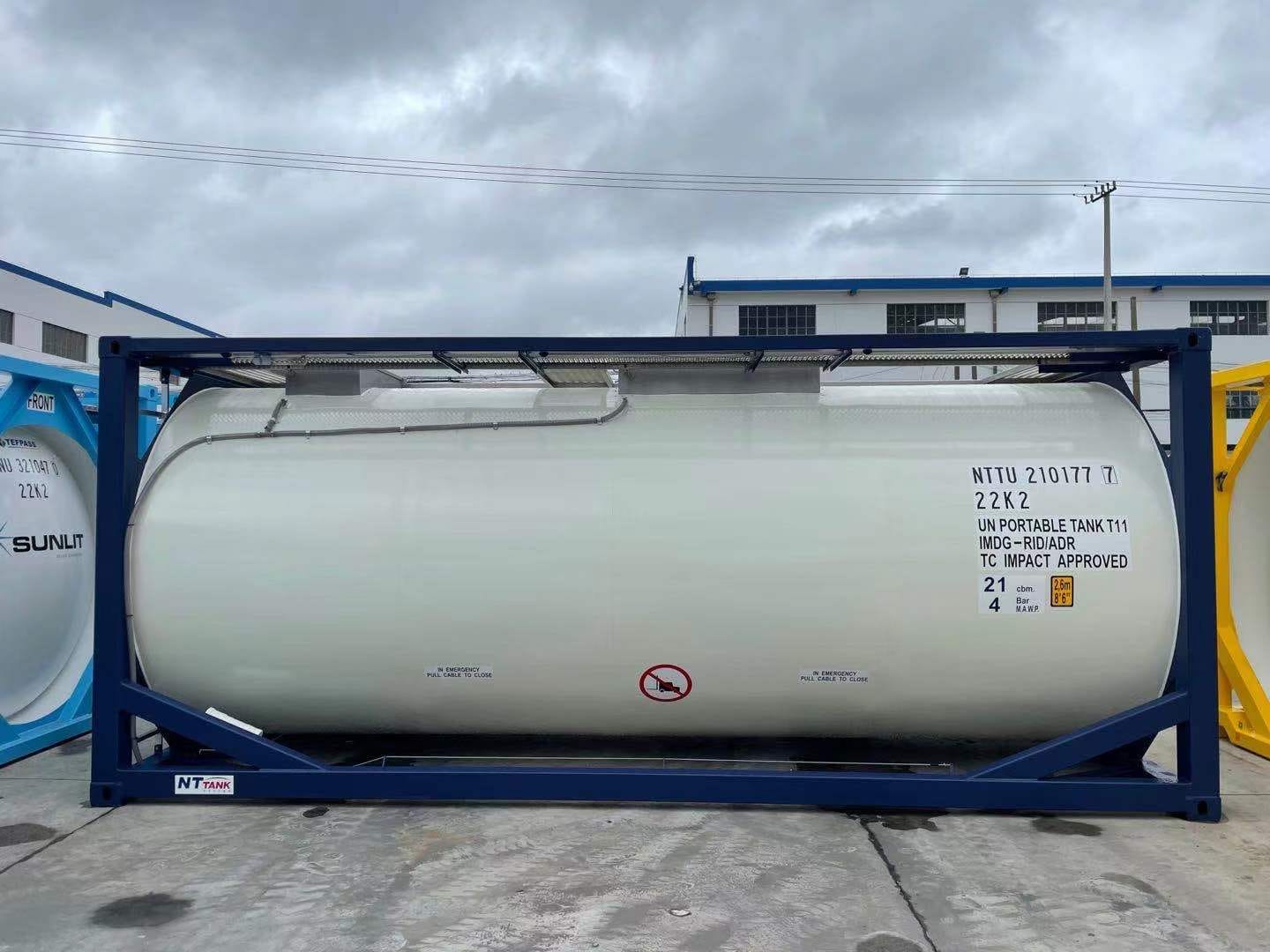 Танк-контейнер объём 18м3 тип Т11, для перевозки водорастворимых красок.