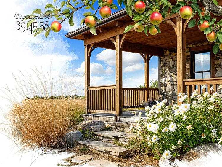 Пристройка веранды к дачному дому в Пензе Строитель-58 — фото 2