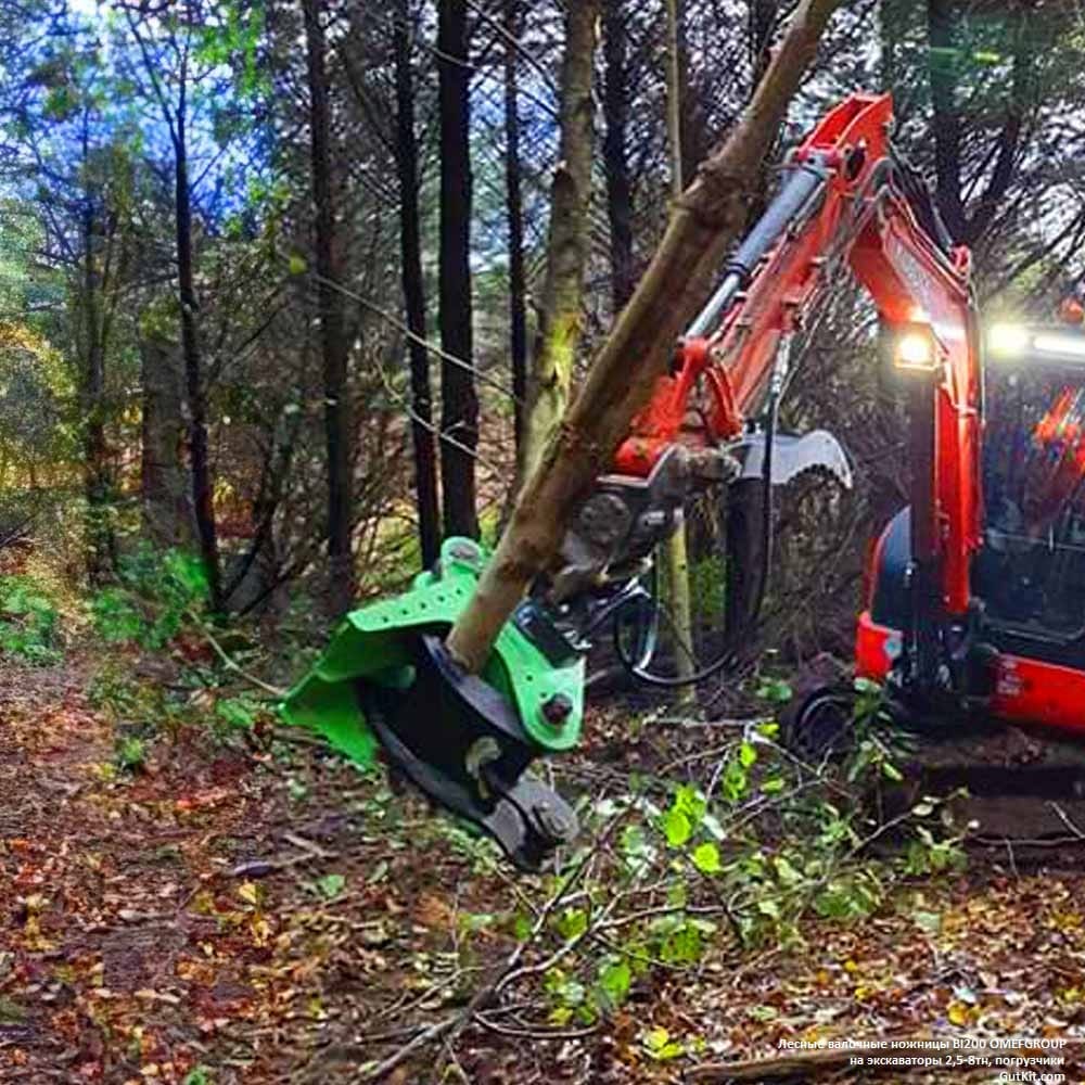 Валочные ножницы BI200 на экскаваторы 2,5-8тн, на мини-погрузчики 2,5-6тн — фото 3