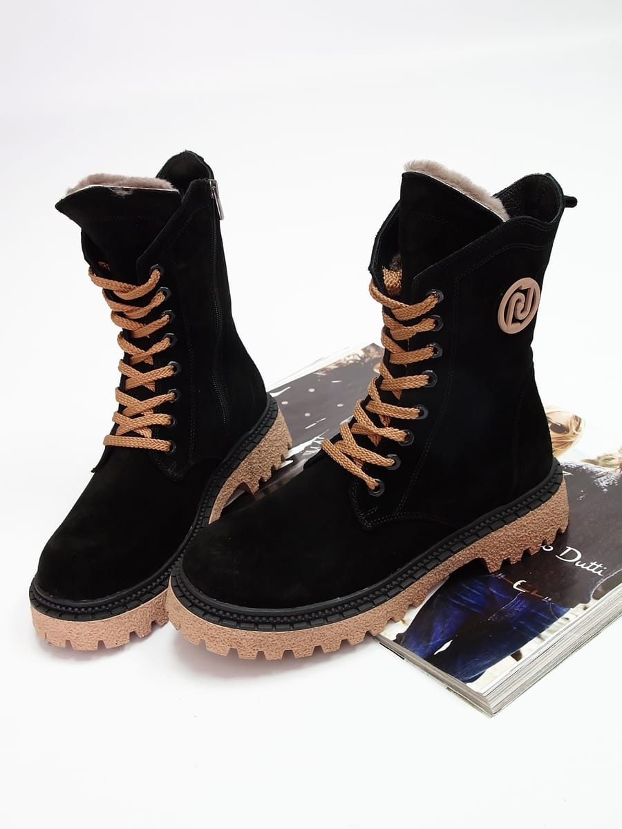 Ботинки зимние из натуральной замши — фото 2