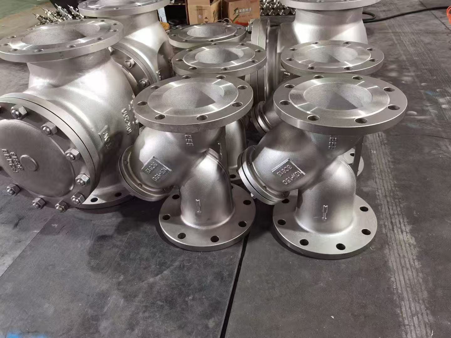 Сетчатый фильтр фланцевый типа Y из нержавейки CF8 PN16 DN80