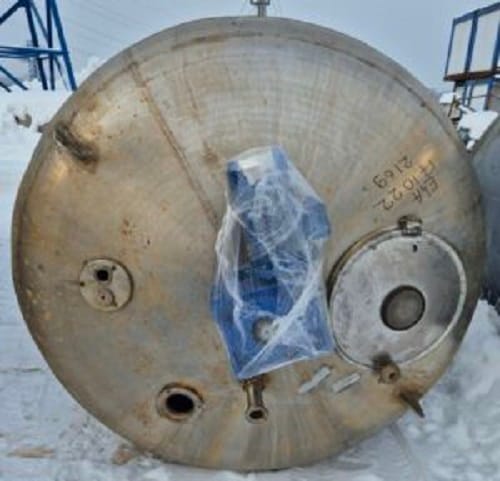 Емкость нержавеющая, объём — 4,3 куб.м., Я1-ОСВ-4,3, с рубашкой, термоизоляцией, мешалка, инв 2169