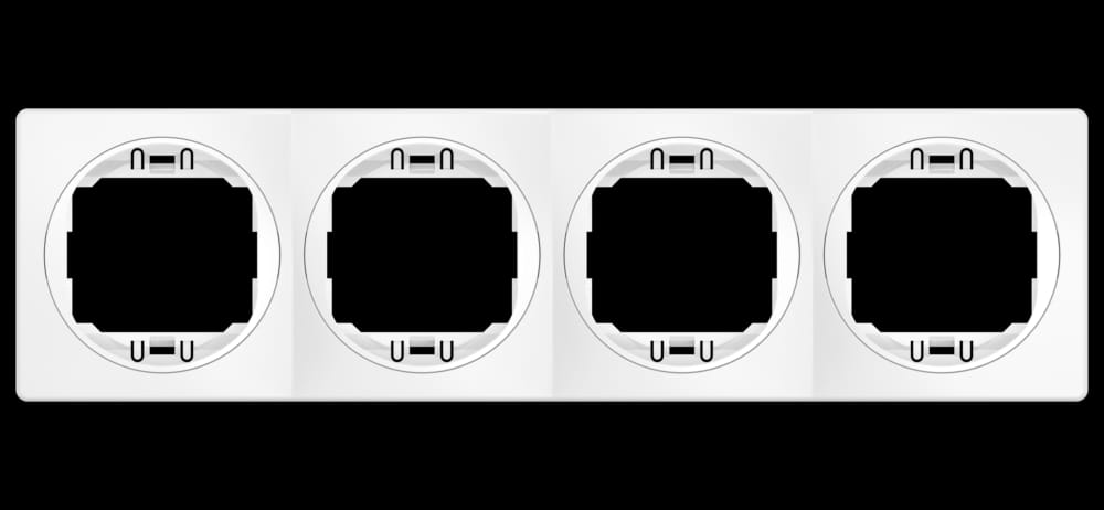 Рамка декоративная CADUCEUS ALING EON, четырёхместная, горизонтальная