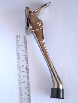 Фиксатор тяжёлой двери Козья ножка 115мм.С педалью Цвет : сталь, золото,  бронза, медь — фото 4