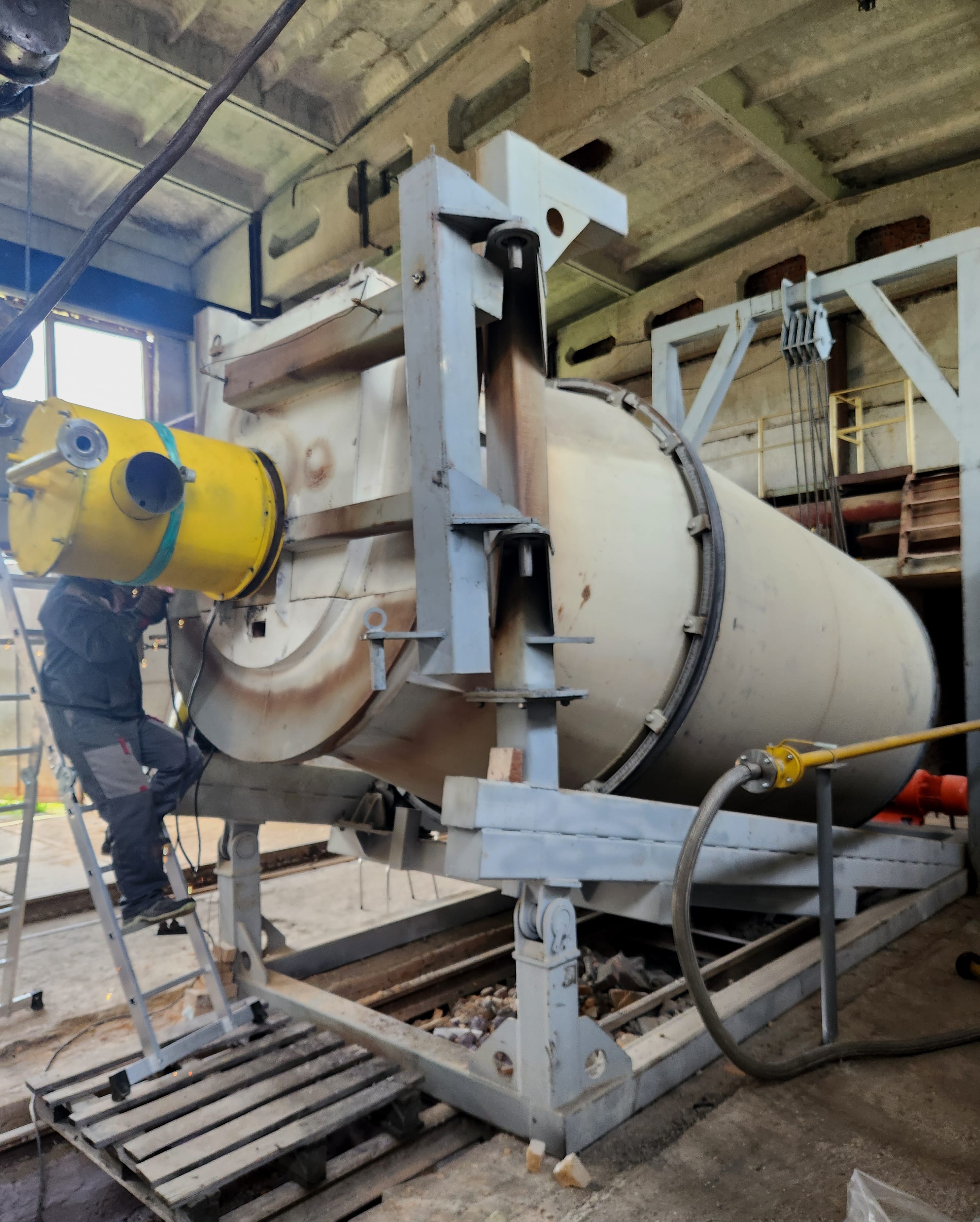 Печь обжиговая роторно-наклонная РНП для обжига извести