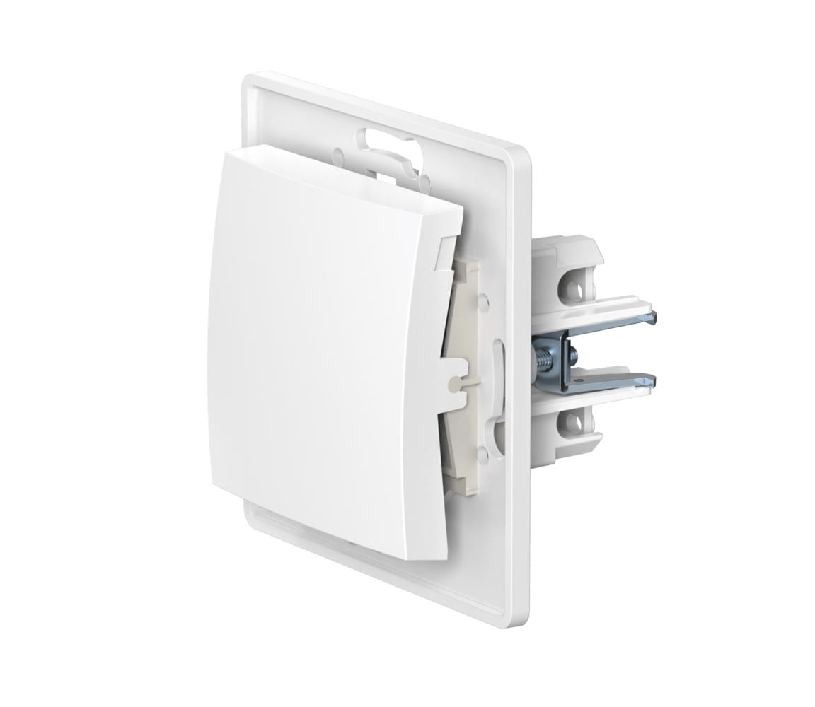 Выключатель скрытой установки CADUCEUS ALING PRESTIGE одноклавишный, проходной, 10АХ, 250В~, механизм