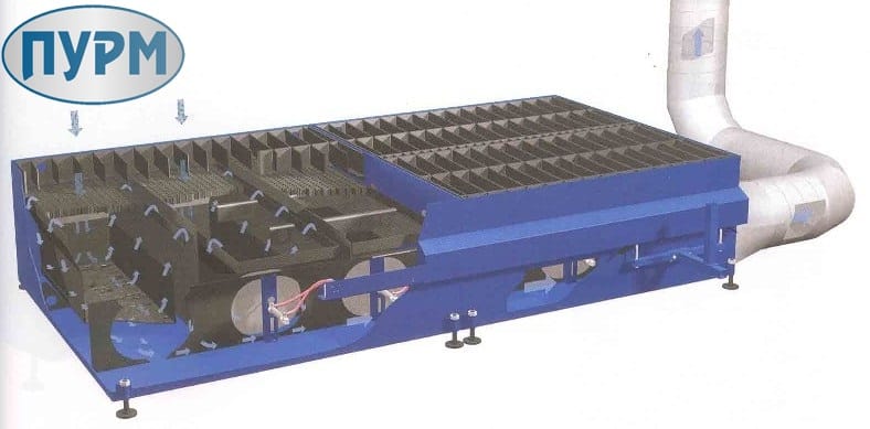 Вытяжные столы для термической резки серии ПМШ з-да Плазмамаш