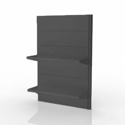 Торговые металлические стеллажи в сером цвете ГРАФИТ — фото 2