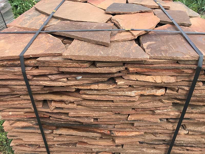 Камень Обожжённый природный натуральный терракотово-красный