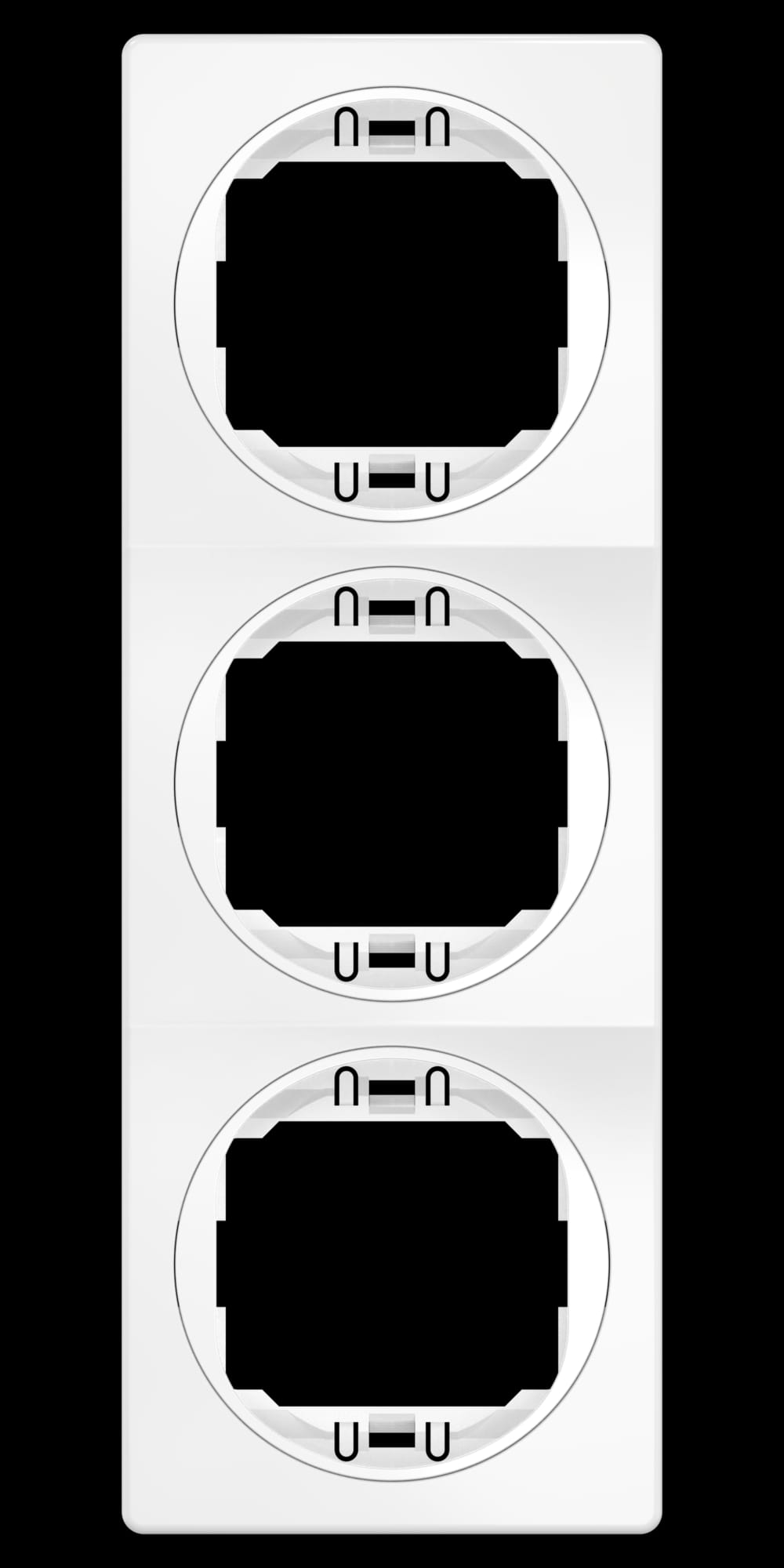 Рамка декоративная CADUCEUS ALING EON, трёхместная, вертикальная