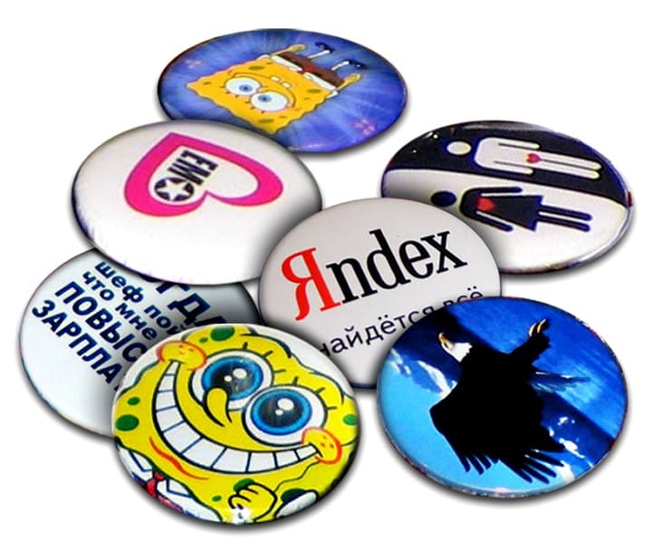 Изготовление закатных значков с логотипом под заказ