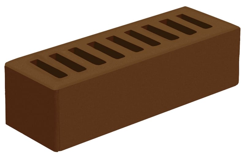 Кирпич облицовочный коричневый