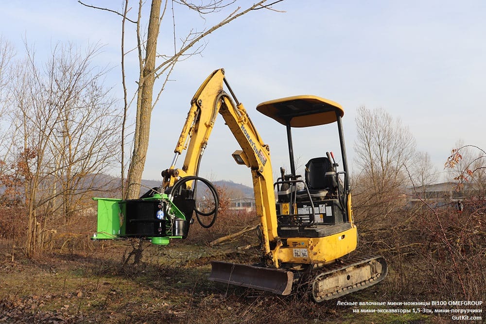 Лесные ножницы BI100 на мини-экскаваторы 1,5-3тн или на мини-погрузчики 2,5-6тн — фото 3