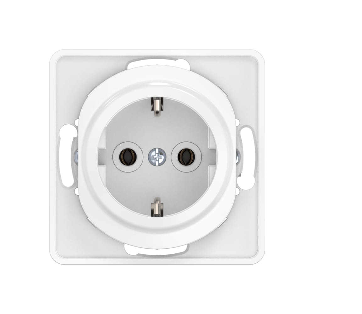 Механизм встраиваемой розетки CADUCEUS ALING EON с пластиковым основанием, с заземлением, без шторок, 16А, 250В~