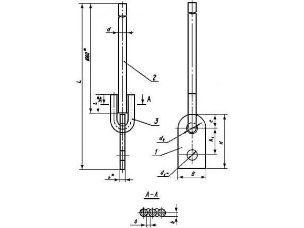 Тяга с серьгой ОСТ 108.632.02-80