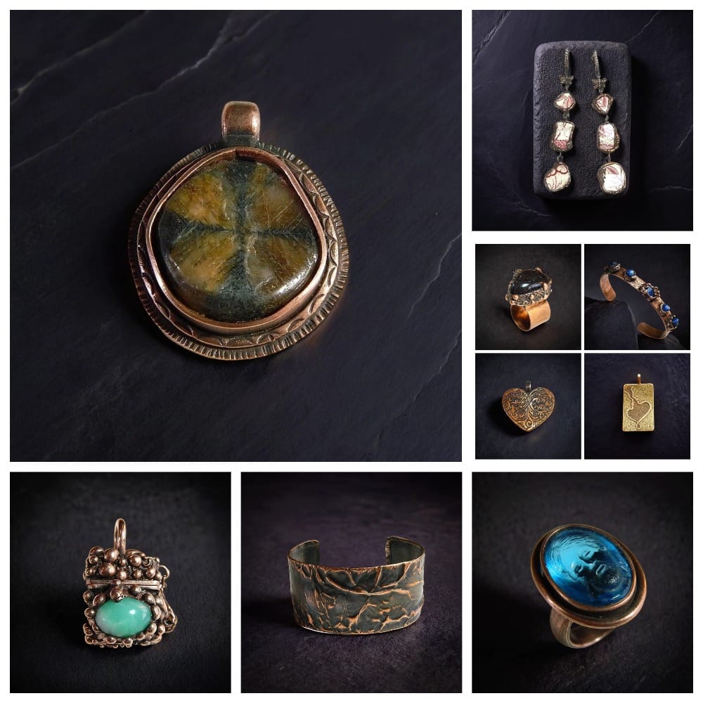 Украшения ручной работы из меди, латуни, натуральных камней