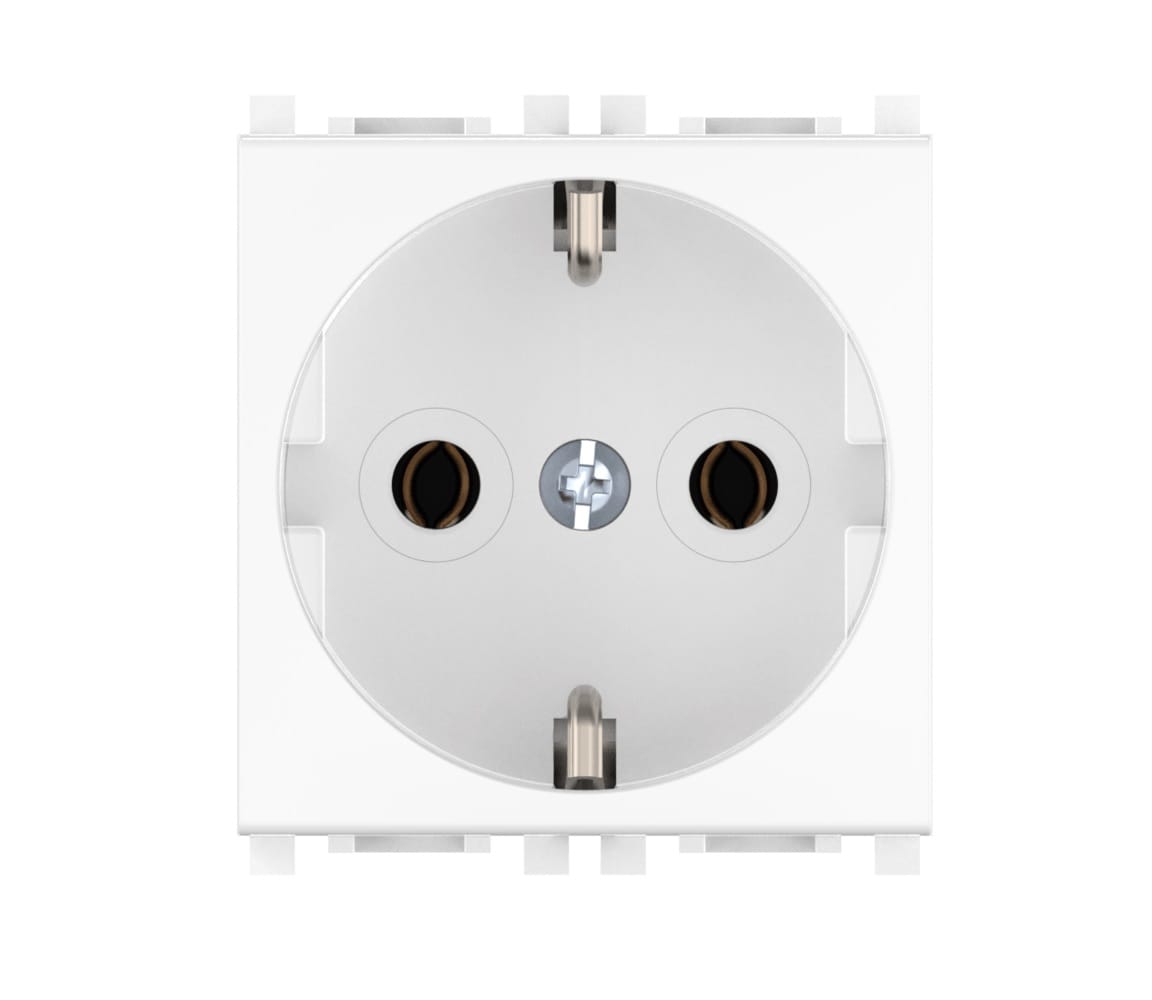 Розетка электрическая антибактериальная CADUCEUS ALING EXPERIENCE для скрытой проводки, модульная, 16А, 250В~